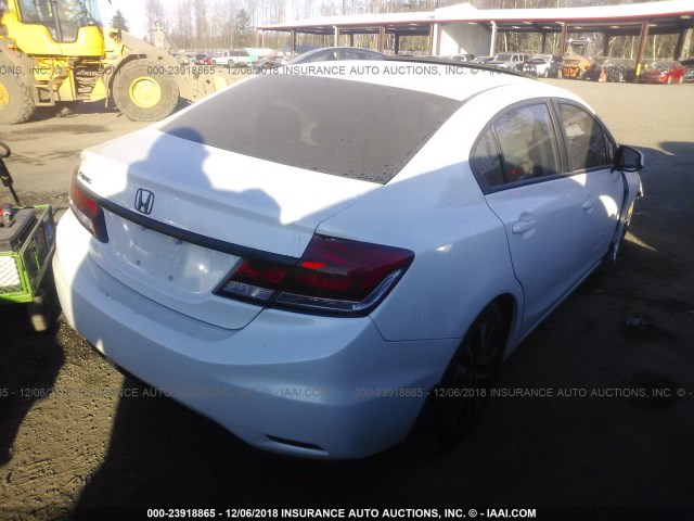 19XFB2F99DE284702 - 2013 HONDA CIVIC EXL WHITE photo 4