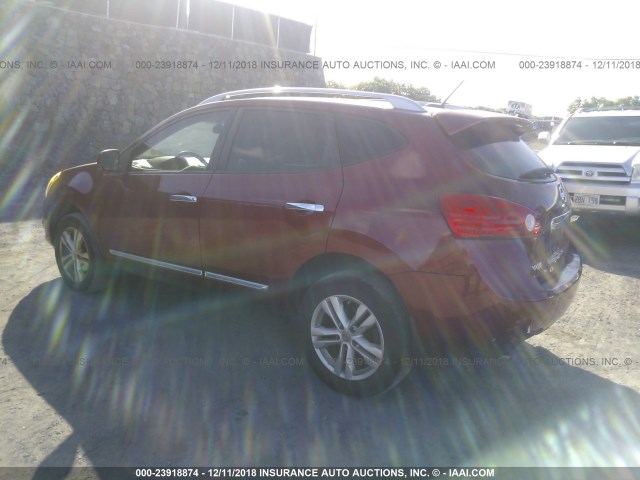 JN8AS5MT4CW290586 - 2012 NISSAN ROGUE S/SV RED photo 3
