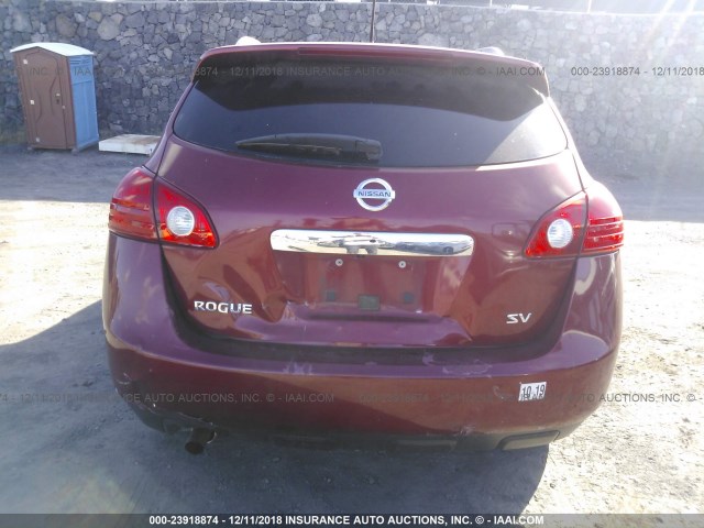 JN8AS5MT4CW290586 - 2012 NISSAN ROGUE S/SV RED photo 6