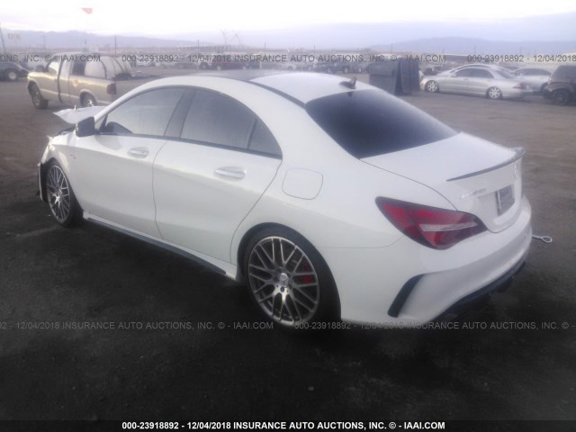 WDDSJ5CB8JN565798 - 2018 MERCEDES-BENZ CLA 45 AMG WHITE photo 3