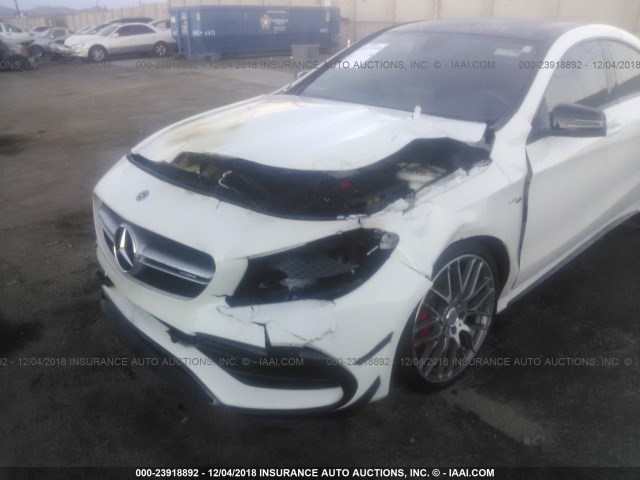 WDDSJ5CB8JN565798 - 2018 MERCEDES-BENZ CLA 45 AMG WHITE photo 6