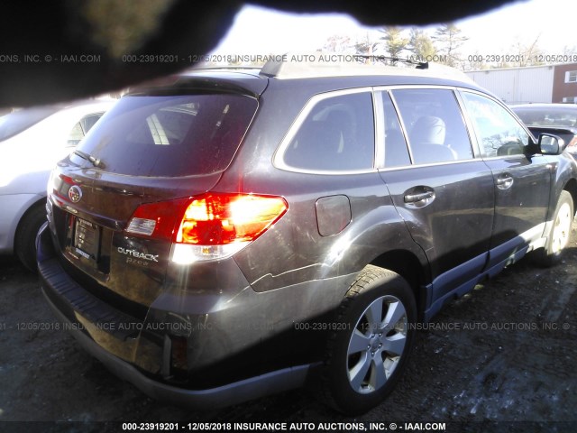 4S4BRBGC0A3310168 - 2010 SUBARU OUTBACK 2.5I PREMIUM BLACK photo 4