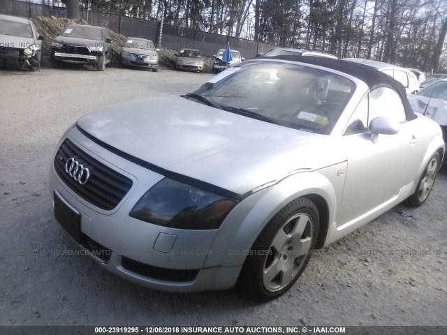 TRUUT28N011037376 - 2001 AUDI TT QUATTRO SILVER photo 2