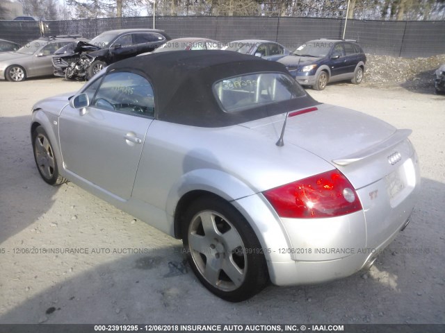 TRUUT28N011037376 - 2001 AUDI TT QUATTRO SILVER photo 3