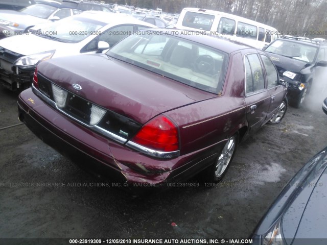 2FABP7EV1BX163140 - 2011 FORD CROWN VICTORIA LX RED photo 4