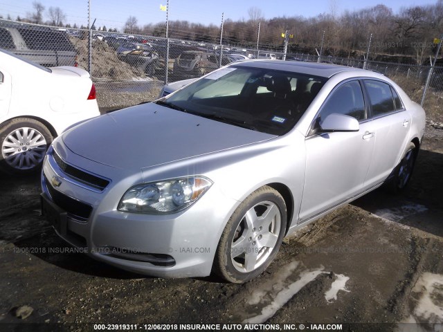 1G1ZD5E75AF109043 - 2010 CHEVROLET MALIBU 2LT SILVER photo 2