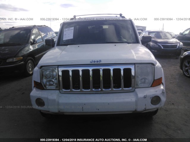 1J8HH48P37C553795 - 2007 JEEP COMMANDER WHITE photo 6