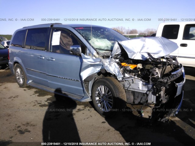 2C4RC1CG0DR542286 - 2013 CHRYSLER TOWN & COUNTRY TOURING L Light Blue photo 1