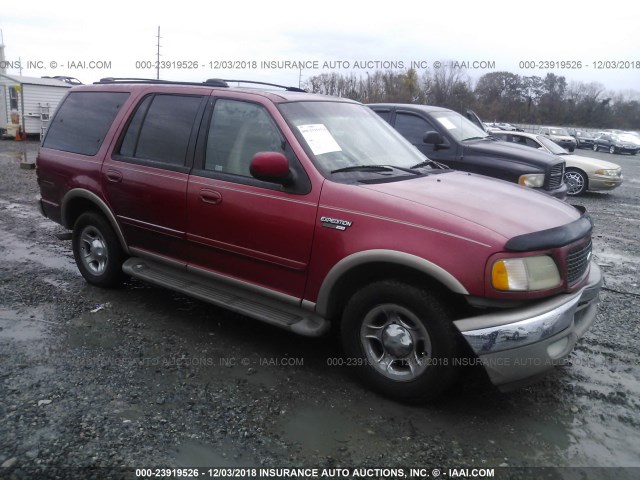 1FMRU17WX2LA91366 - 2002 FORD EXPEDITION EDDIE BAUER RED photo 1