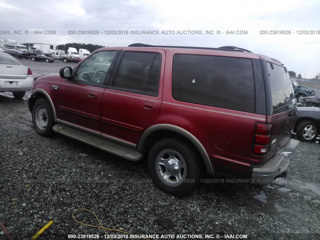 1FMRU17WX2LA91366 - 2002 FORD EXPEDITION EDDIE BAUER RED photo 3