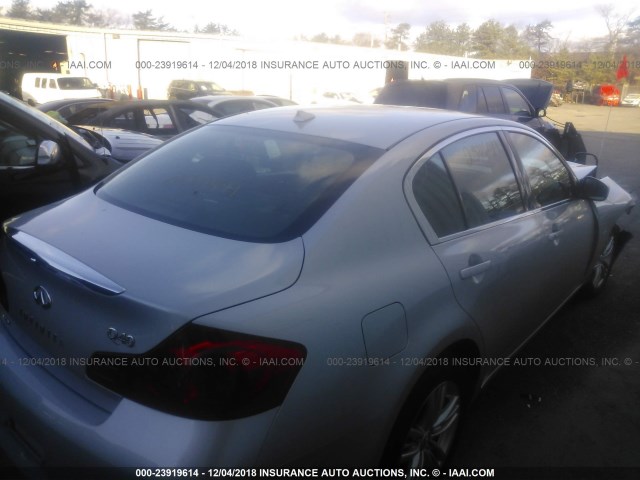 JN1CV6AR8FM520420 - 2015 INFINITI Q40 SILVER photo 4