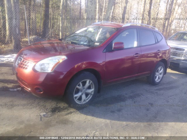 JN8AS58V99W169816 - 2009 NISSAN ROGUE S/SL RED photo 2