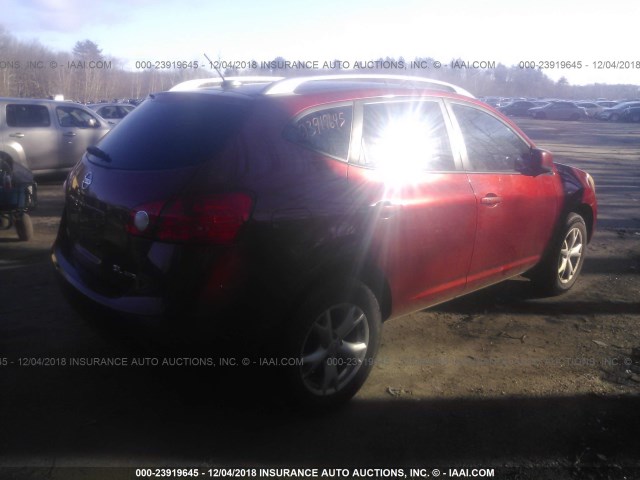 JN8AS58V99W169816 - 2009 NISSAN ROGUE S/SL RED photo 4