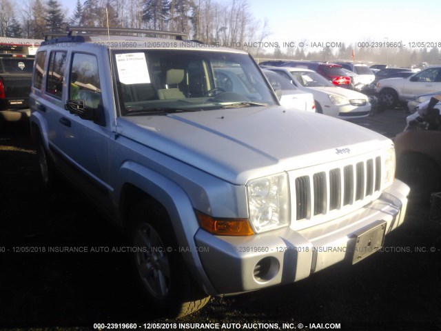 1J8HH48K76C130026 - 2006 JEEP COMMANDER SILVER photo 1