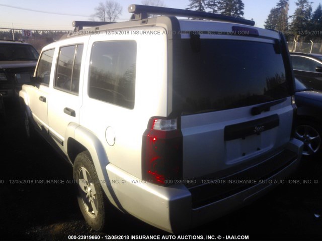 1J8HH48K76C130026 - 2006 JEEP COMMANDER SILVER photo 3