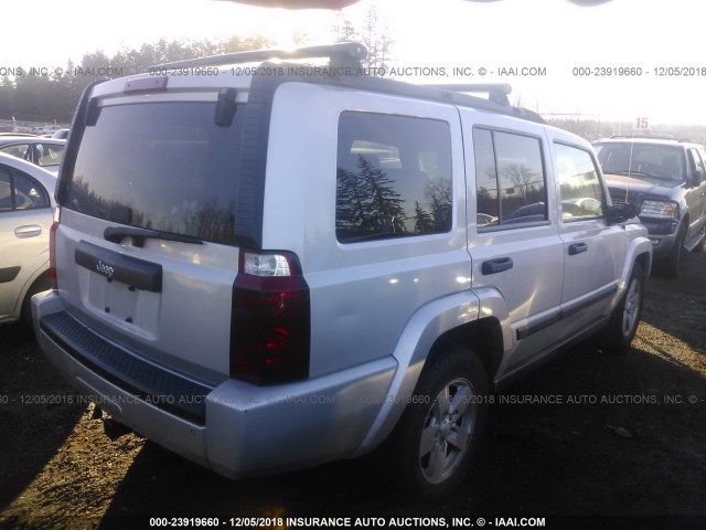 1J8HH48K76C130026 - 2006 JEEP COMMANDER SILVER photo 4