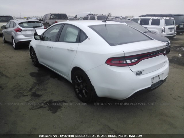 1C3CDFBB6FD278023 - 2015 DODGE DART SXT WHITE photo 3