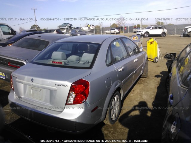 KL5JD56Z76K307762 - 2006 SUZUKI FORENZA SILVER photo 4