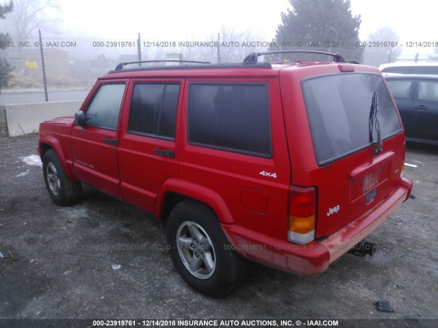 1J4FJ68S5WL107756 - 1998 JEEP CHEROKEE SPORT/CLASSIC RED photo 3