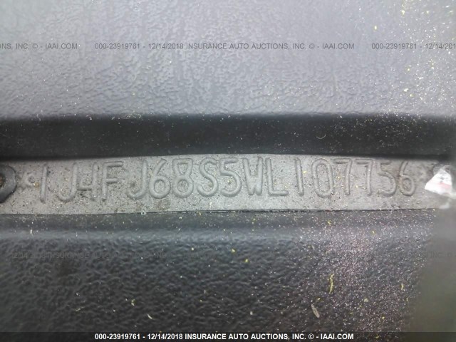 1J4FJ68S5WL107756 - 1998 JEEP CHEROKEE SPORT/CLASSIC წითელი ფოტო 9