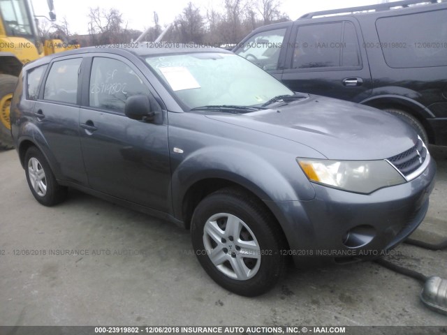 JA4MS31X27U001124 - 2007 MITSUBISHI OUTLANDER ES/LS GRAY photo 1