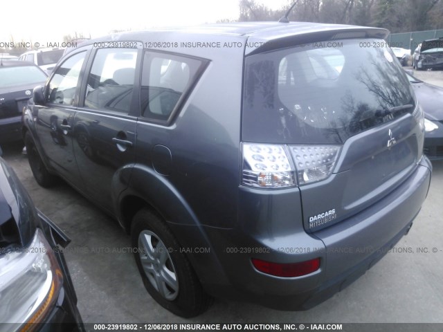 JA4MS31X27U001124 - 2007 MITSUBISHI OUTLANDER ES/LS GRAY photo 3