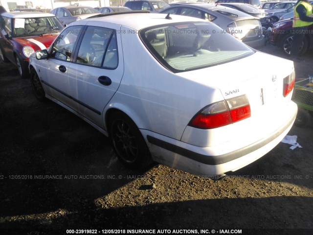 YS3EH48G813016415 - 2001 SAAB 9-5 AERO WHITE photo 3