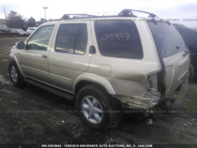 JN8DR09Y31W588186 - 2001 NISSAN PATHFINDER LE/SE/XE GOLD photo 3