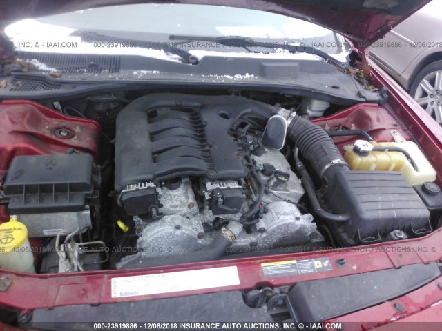 2B3KA43G06H301735 - 2006 DODGE CHARGER SE/SXT RED photo 10