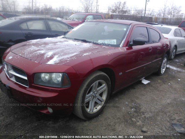 2B3KA43G06H301735 - 2006 DODGE CHARGER SE/SXT RED photo 2