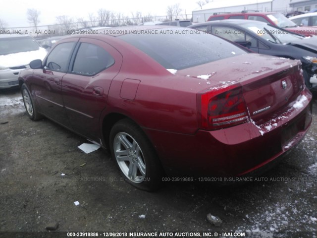 2B3KA43G06H301735 - 2006 DODGE CHARGER SE/SXT RED photo 3