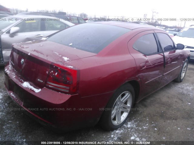 2B3KA43G06H301735 - 2006 DODGE CHARGER SE/SXT RED photo 4