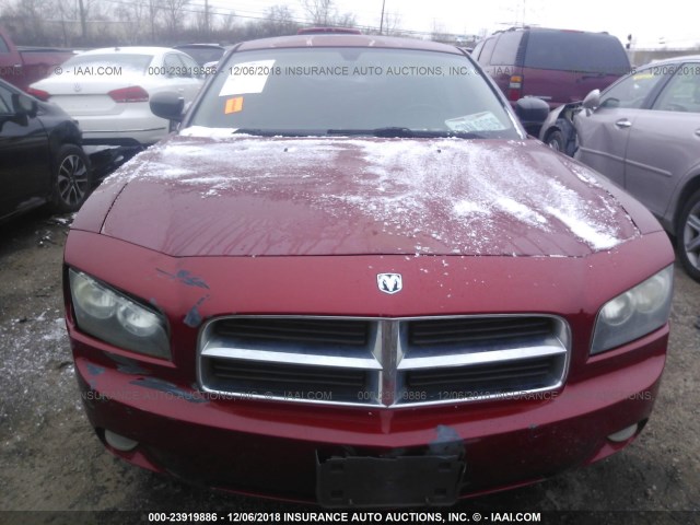 2B3KA43G06H301735 - 2006 DODGE CHARGER SE/SXT RED photo 6