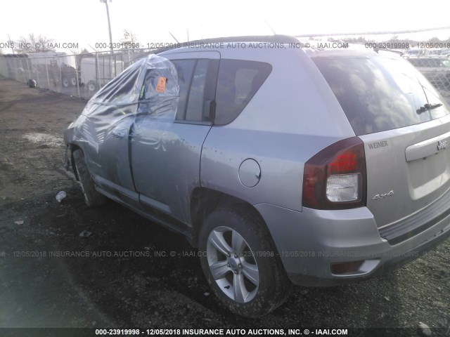 1C4NJDBB8FD272306 - 2015 JEEP COMPASS SPORT SILVER photo 3