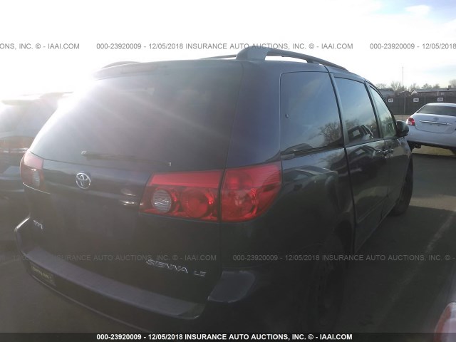 5TDZK23C17S082573 - 2007 TOYOTA SIENNA CE/LE BLUE photo 4