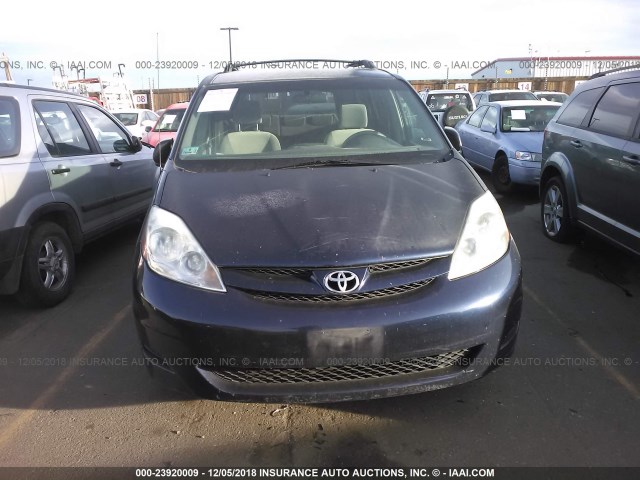 5TDZK23C17S082573 - 2007 TOYOTA SIENNA CE/LE BLUE photo 6