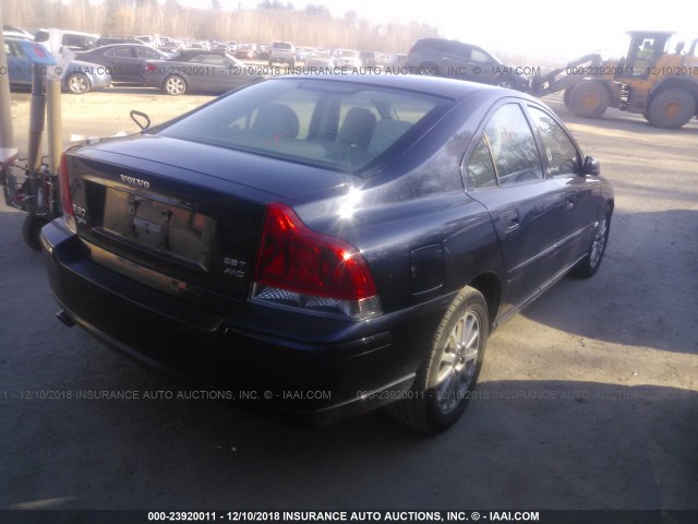 YV1RH592552466658 - 2005 VOLVO S60 2.5T BLACK photo 4