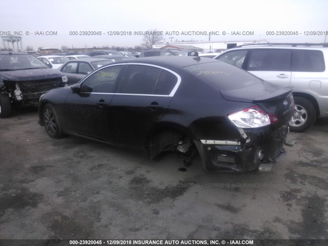 JN1CV6AR7CM670918 - 2012 INFINITI G37 BLACK photo 3