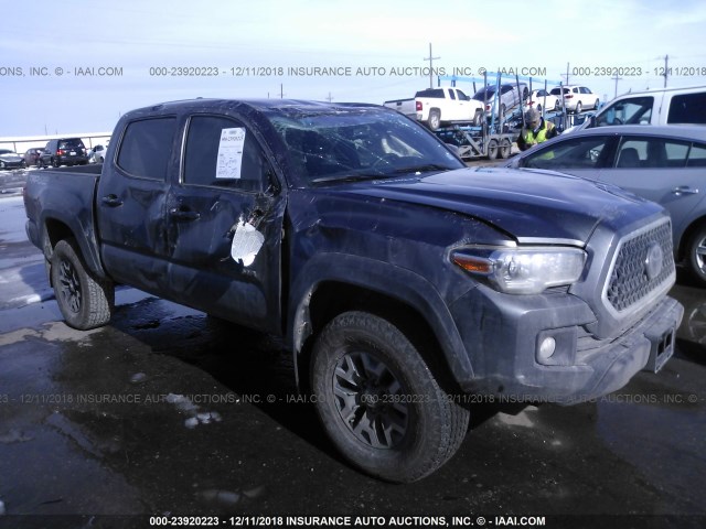 3TMCZ5AN0JM170268 - 2018 TOYOTA TACOMA DBL CAB/SR/TRDSPT/OR/PRO GRAY photo 1