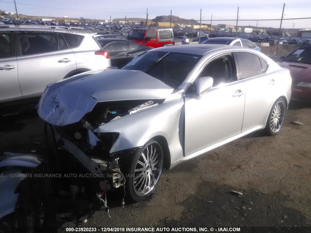 JTHBE262765007567 - 2006 LEXUS IS 350 SILVER photo 2