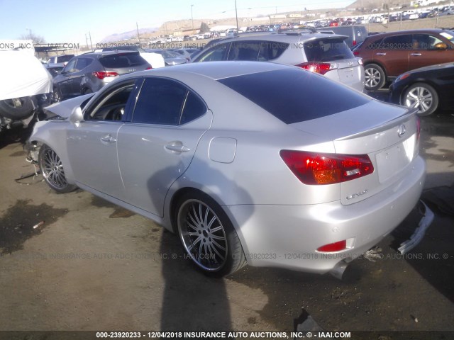 JTHBE262765007567 - 2006 LEXUS IS 350 SILVER photo 3