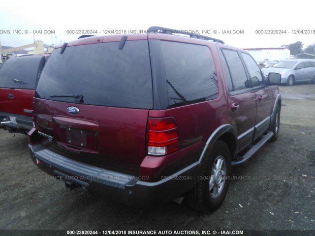 1FMFU16566LA47270 - 2006 FORD EXPEDITION XLT RED photo 4