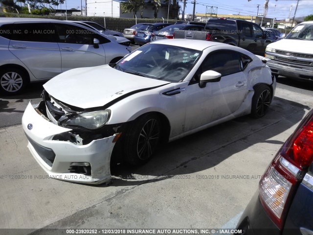 JF1ZCAC18D1606208 - 2013 SUBARU BRZ 2.0 LIMITED WHITE photo 2