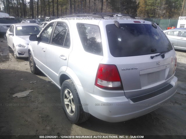 KNDJD733545280269 - 2004 KIA SORENTO EX/LX SILVER photo 3