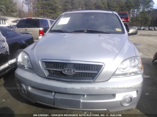 KNDJD733545280269 - 2004 KIA SORENTO EX/LX SILVER photo 6