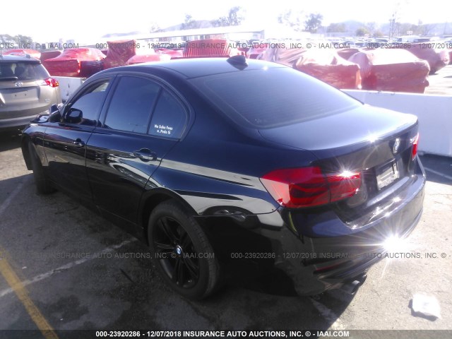 WBA8E9G52GNT43414 - 2016 BMW 328 I SULEV BLACK photo 3