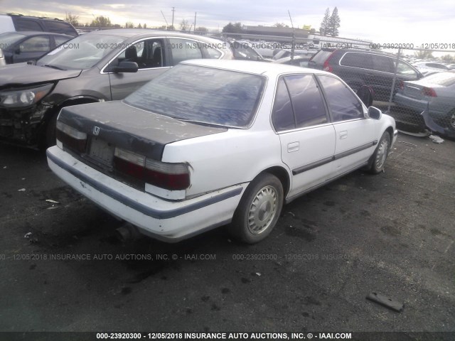 JHMCB7660MC078177 - 1991 HONDA ACCORD EX/EX-R WHITE photo 4