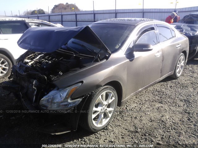 1N4AA5AP1CC867989 - 2012 NISSAN MAXIMA S/SV BROWN photo 2