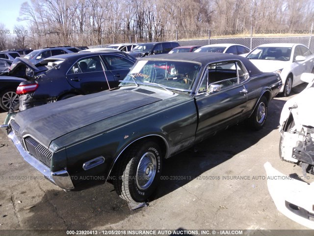 8F93F552269 - 1968 MERCURY COUGAR GREEN photo 2