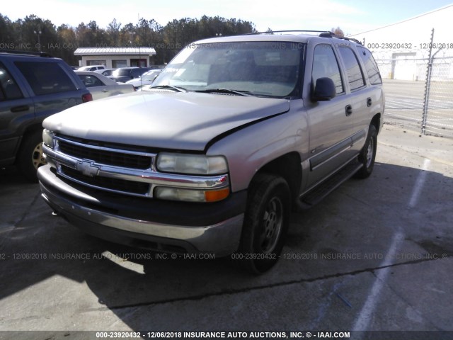 1GNEK13T41R133120 - 2001 CHEVROLET TAHOE K1500 BEIGE photo 2